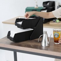 매장 무인카페 오피스 냅킨 빨대 2단 cafe 디스펜서, 단품