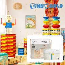 [타이니월드] 아르키메데스 내추럴300P 블록 원목 카프라 발도르프 교구 건축 쌓기, 단품