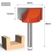 밀링커터 컷터 절삭공구 2A 68mm 생크 청소 바닥 조각 라우터 비트 목공 도구 솔리드 카바이드 목재 밀링 커터 엔드 밀 10222832mm, CHINA_6X30mm