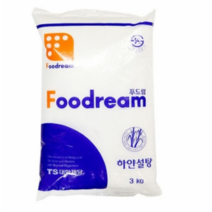 푸드림 하얀설탕 정백당 3kg 1박스 (8개), 1개, 단품