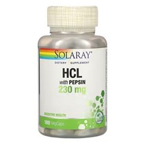 Solaray 솔라레이 염화수소 베타인 글루탐산 펩신 HCL with Pepsin 230mg 180베지캡슐