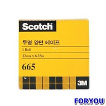 ForU579 3M 투명양면테이프 리필 64m 박스 72개 테이프 디스펜서 문구용품