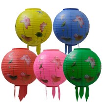 선우몰 연화도 만월등 5색세트 연등 인등 불교용품 부처님오신날, 단품