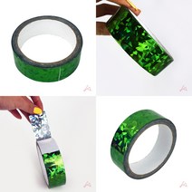 홀로그램테이프 3CM 초록 마스킹테이프 종이테이프제작 마테제작