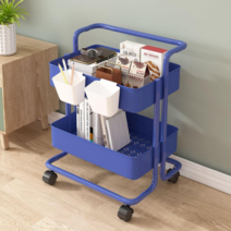 아이디어하우스 2단 다용도 정리 트롤리, 네이비