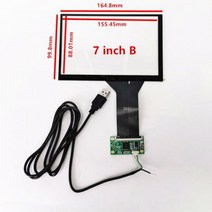 디스플레이 미니디스플레이 7/8/10.1/11.6/13.3/15.6 인치 USB 용량 성 터치 스크린 디지타이저 유리 손, 02 7 inch B