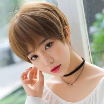 스타일 숏컷 가발 짧은 컷트 통가발, 1, 코토리베이지