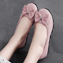 편한 여성 데일리 발편한 신발 리본 임산부 플랫 컴포트화 작업화 로퍼 단화 슬립온 중년 엄마 효도화