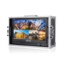 SEETEC ATEM156-CO 15.6 인치 실시간 스트리밍 캐리온 방송 디렉터 모니터 with 4 HDMI Input Output Quad 스플릿 디스플레이 for ATEM 미