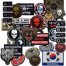 밀리터리 전술 패치 와펜 군 가방 옷 모자 벨크로 찍찍이 서바이벌 패치, B5