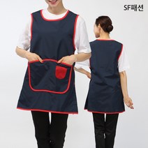 네이비 원피스 앞치마 요양원 도우미 식당 카페 주방, L, 네이비(sfae305)
