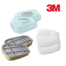 정품 3M 산업마스크용 필터 3종세트 금속가공 작업마스크 안전, 상세페이지 참조