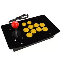 철권조이스틱 아케이드스틱 게임조이스틱 새로운 아케이드 조이스틱 usb 파이팅 스틱 게임 컨트롤러 게임 패드 비디오 게임 pc 데스크탑 컴퓨터 6 색 선택, 노란색