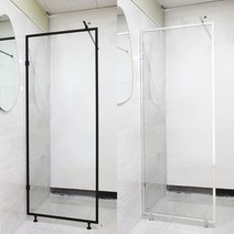 미러메이드 욕실 화장실 샤워 파티션 부스 강화 유리 셀프 욕실칸막이, 블랙, 브론즈, 부속미포함금액, 1개