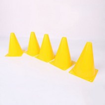 5pcs18cm 기호 양동이 6inch 장벽 축구 도로 평면 훈련 콘 롤러 더미 스프링 백 마킹 컵 기호 스포츠 액세서리, 노란색 접시