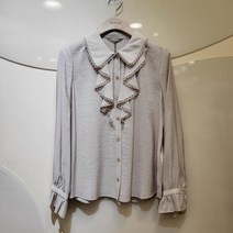 케네스레이디 레이스단 프릴다운 블라우스