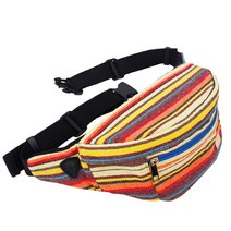 남여공용 캔버스 레인보우 무지개 메신저 가방 힙색