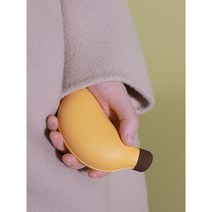바나나 전기손난로 USB 충전식 전자핫팩 보조배터리 2in1 미니 휴대용 선물용, 바나나 옐로우