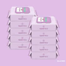 스마트에코 비바체플러스 대용량 물티슈 캡형 120매 10팩