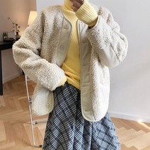 여성 겨울 울 뽀글이 후리스 자켓 코트 기온별옷차림