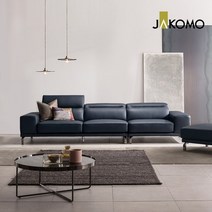 무토 4인 기능성 비텔로 통가죽 슈렁큰 천연면피 소가죽 소파(전면가죽적용)+스툴, 다크오렌지