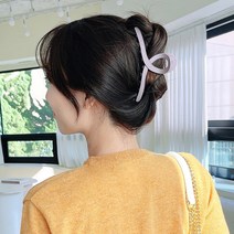 (1+1) 무광 빅 꼬임 집게핀 올림머리 반묶음 머리핀 헤어핀
