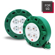 For LG LGA-MT450R 4구 슬림형 캠핑용 코드릴 전선 5M 멀티탭 플러그 전선릴 어댑터 야외 카라반 휴대용 콘센트 공간절약 줄손잡이 과부하차단 여행용 가정용 전기연장선, LGA-MT450R 코드릴 4구