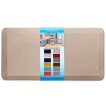 ComfiLife 피로 방지 바닥 매트 1.9cm(3/4인치) 두께의 완벽한 주방 매트 스탠딩 데스크 매트 가정 사무실 차고에서 편안함 내구성 얼룩 방지 미끄럼 방지, Scarlet