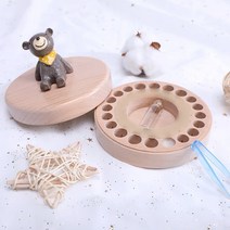 우리카롱이네 원목 유치보관함 이빨요정 치아케이스, 곰돌이