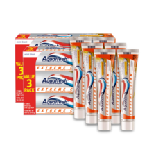 아쿠아프레쉬 익스트림 클린 화이트닝 치약 158.7g 3팩 Aquafresh extreme clean whitening action toothpaste, 2개(6팩)