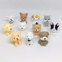 강아지 모형 DIY 귀여운 예쁜 작은 미니 조경 장식 캐릭터 인형 베어 장식용 수공예 애니멀 화분 화단 소재 책장 테이블 회사 집 사무실 카페 식당 레스토랑 카운터 (2호 백구)