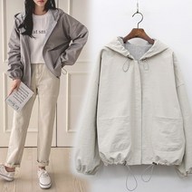 8324 (국내산) 집업후드 자켓 점퍼 여성 봄가을간절기