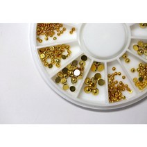 네일멜로 골드 반볼 동그라미 미니 반볼 참파츠 젤네일 파츠 세트