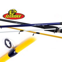 씨호크 들어뽕 댄디로드 스피닝 낚시대 모든 바다루어대 광어 참돔 우럭 쭈꾸미 갑오징어 문어 루어대, 20kg 802MRS 옐로우