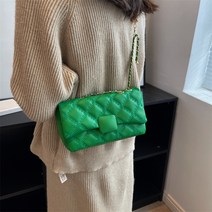 [PINKFUL 7color] 트렌디 심플 레더 크로스 퀼팅 체인백 에나멜가방