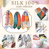 Jujuu 실크100% 53cm*53cm 트윌리스카프 명품스카프 쁘띠스카프 머리끈 미니스카프 폴리아님 part3