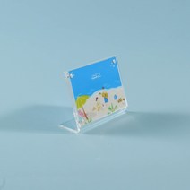 무테 L자형 아크릴 자석프레임 9X6CM 부케말리기선물 폴라로이드사진 전시 리플렛 포토테이블