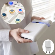 (1+1)울트라웨이브 UV C LED 살균기 휴대용 마스크 살균기자외선 소독기 스마트폰 건조 살균+거치대+충전기+ 휴대용 칫솔 살균기 증정, 마스크살균기+충전기+거치대+TS-ZERO(색상랜덤)