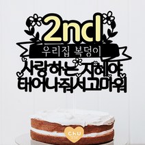 츄토퍼 노랑포인트 첫돌 백일 상차림 등 아기기념일 케이크토퍼 생일축하, 1개, 2nd