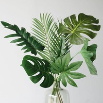 나뭇잎 잎사귀 조화 모음 야자수잎 유칼립투스 몬스테라 인테리어 소품 식물 플랜트 오브제, 탈란드시아
