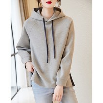 패션고리 여성 빅사이즈 루즈핏 캠퍼스 후드티 H901