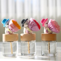 선물하기 좋은! 은혜갚는곰돌이 100ml 대용량디퓨저 자체제작석고스틱 발향UP 은은한 향 감성적인 무드를 품은 클로버디퓨저, 버블블라썸
