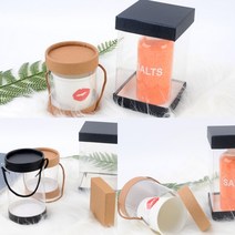 선물 상자 케이스 포장 박스 쿠키 캔들 꽃 미니 투명 답례품 컵케이크 종이 뚜껑 접이식, 색상/사이즈, 사각 10x12cm 블랙