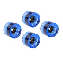 스케이트 보드 용 4pcs 78A PU 바퀴 공원 거친 땅을위한 거리 스케이트 보드 Longboard 바퀴 롤러, 푸른