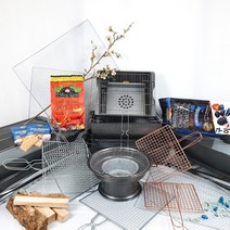 바베큐 그릴모음전 숯불향 화로대 캠핑용품 그릴 대 중 소 특대 왕대 숯 1KG 3KG
