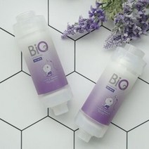 비오투 샤워필터 라벤더블라썸(1+1) - 잔류염소제거 녹물제거 불순물제거 아토피관리 2개월사용(7 200리터), 1세트