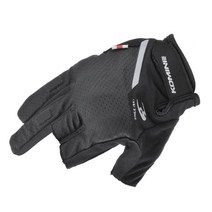 오토바이 여름장갑 보호대 3핑거 메쉬 글러브 코미네 GK-260 BLACK, BLACK-XL