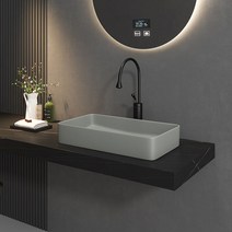 북유럽 세라믹 탑볼 세면대 반다리 세면볼 건식 미니 카운터 매립, 단일사이즈, JZ600 그레이