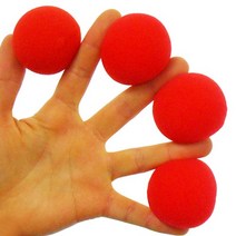 빨강색스펀지볼(대)4개입-4.5cm 교육마술 공마술 수업용도구, 상세페이지 참조, 상세페이지 참조, 상세페이지 참조