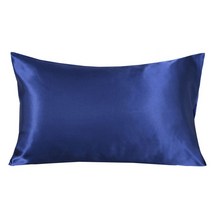 편안한 새틴 헤어 뷰티 베개 케이스 홈 데코 베개 커버 쿠션 홈 데코, 01 51cm x 66cm, 08 blue_01 51cm x 66cm